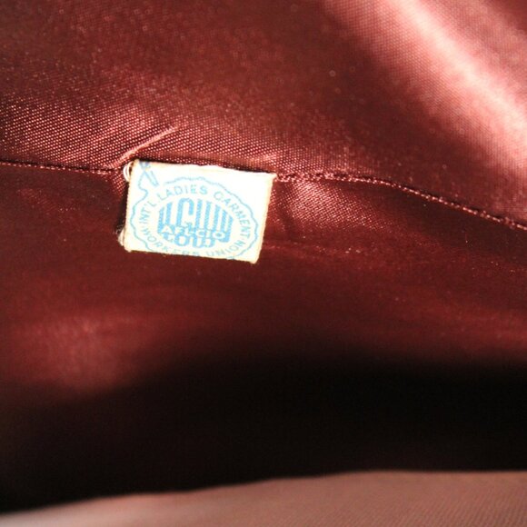 Vintage 1960s Brown Faux Fur Coat Open Front Formal Union Made Size Medium - Picture 11 of 11